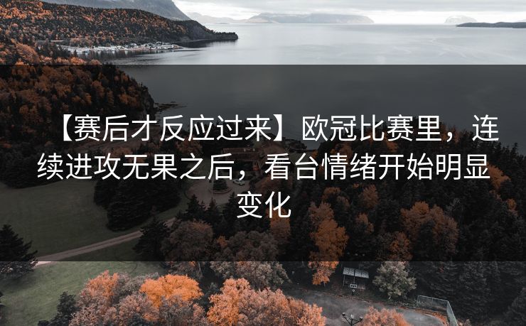 【赛后才反应过来】欧冠比赛里，连续进攻无果之后，看台情绪开始明显变化